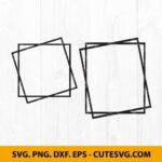 Square Frame SVG, Rectangle frame SVG, Square SVG, Geometric Square SVG, Layered Square SVG, PNG, DXF, EPS, Cut Files