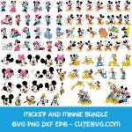 Mickey Mouse Bundle SVG | Minnie Mouse SVG | Disney SVG | Mickey and Minnie SVG| PDF | DXF | PNG| Instant Download