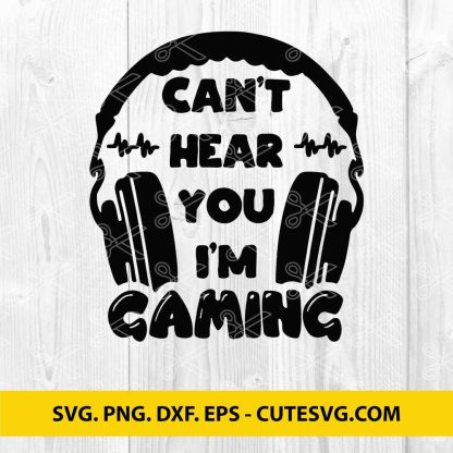 Cant hear you im gaming svg