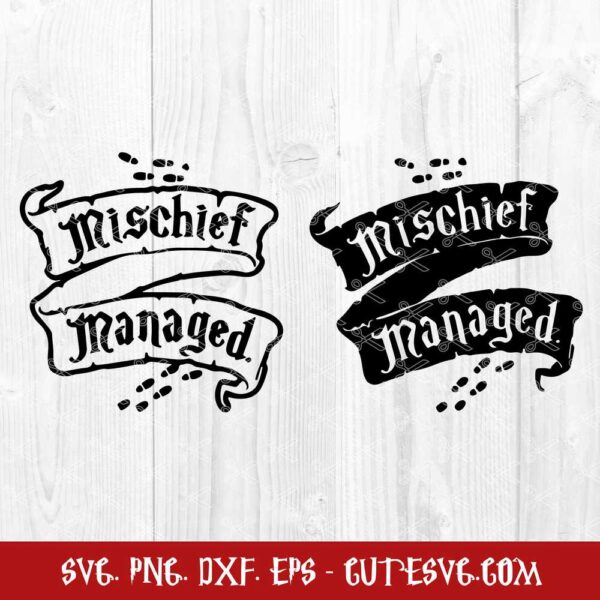 Harry Potter Mischief Managed SVG