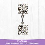 Mom Life Pen Wraps SVG and PNG Cutting Files, Mom Life Leopard Waterslide Wrap, The size for this template is 1.5″ x 4.75″