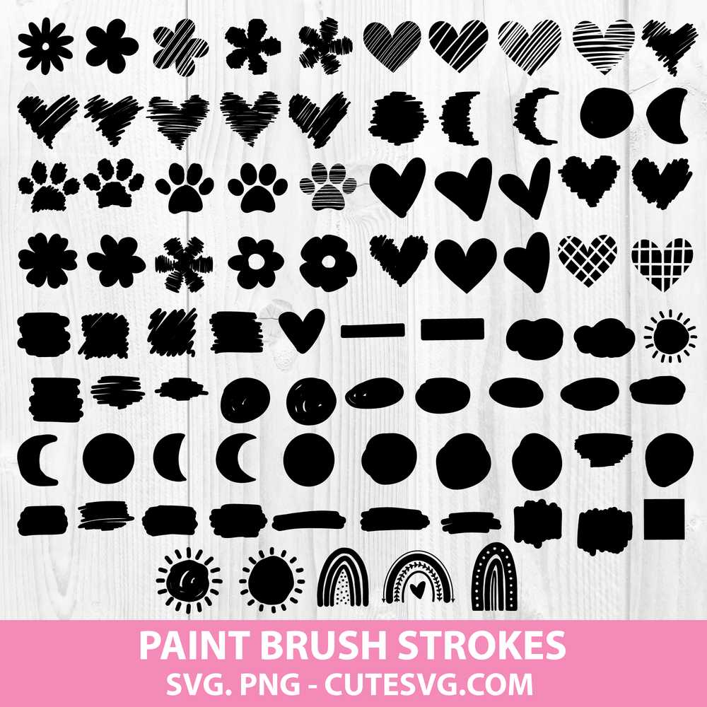 Download Paint Brush Strokes Svg Bundle Keychain Svg Brush Stroke Svg