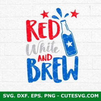 Red White and Brew Svg