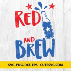 Red White and Brew Svg