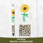 Sunflower Pen Wrap, Ink Joy Wrap PNG File, Pen Sublimation, Epoxy Pen Wrap, Pen Wrap Waterslide