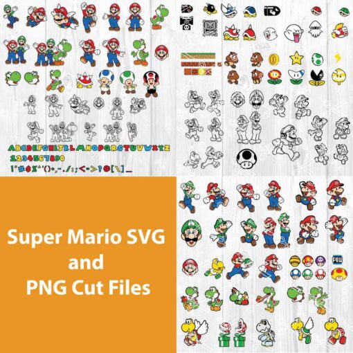 Super Mario SVG Bundle