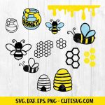Bee SVG, Bee Clipart, Honey Bee Design, Bumblebee Vector, Cute Bee PNG, Bee Cut File, Bee Cricut Files, Honeycomb SVG, Bee Quotes SVG, Save the Bees, Bee Stickers, Bee Lover Gif
