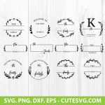 Family Last Name Svg, Family Monogram SVG, Monogram SVG, Last Name Svg, Family Sign Cut File for Cricut and Silhouette