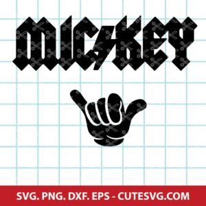 Rock and Roll Mickey Mouse SVG