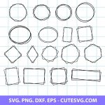 Square Frame SVG, Double Border SVG, Double Frame SVG, Rectangle svg, Circle Frame svg, Cricut, Silhouette