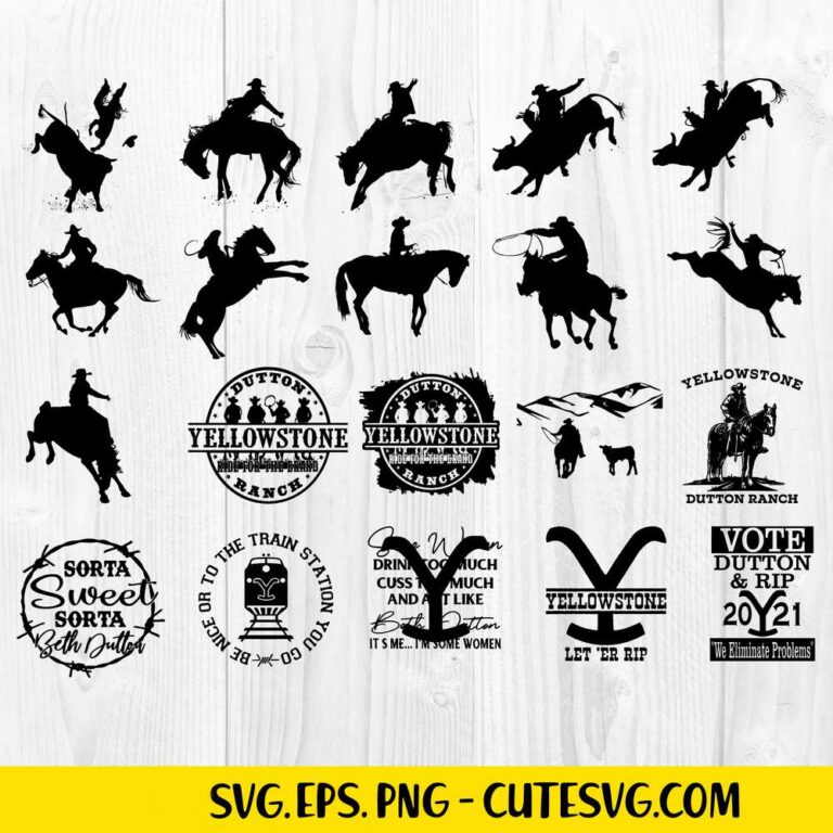 Yellowstone Bundle SVG PNG JPG EPS Cut Files for Cricut and Silhouette