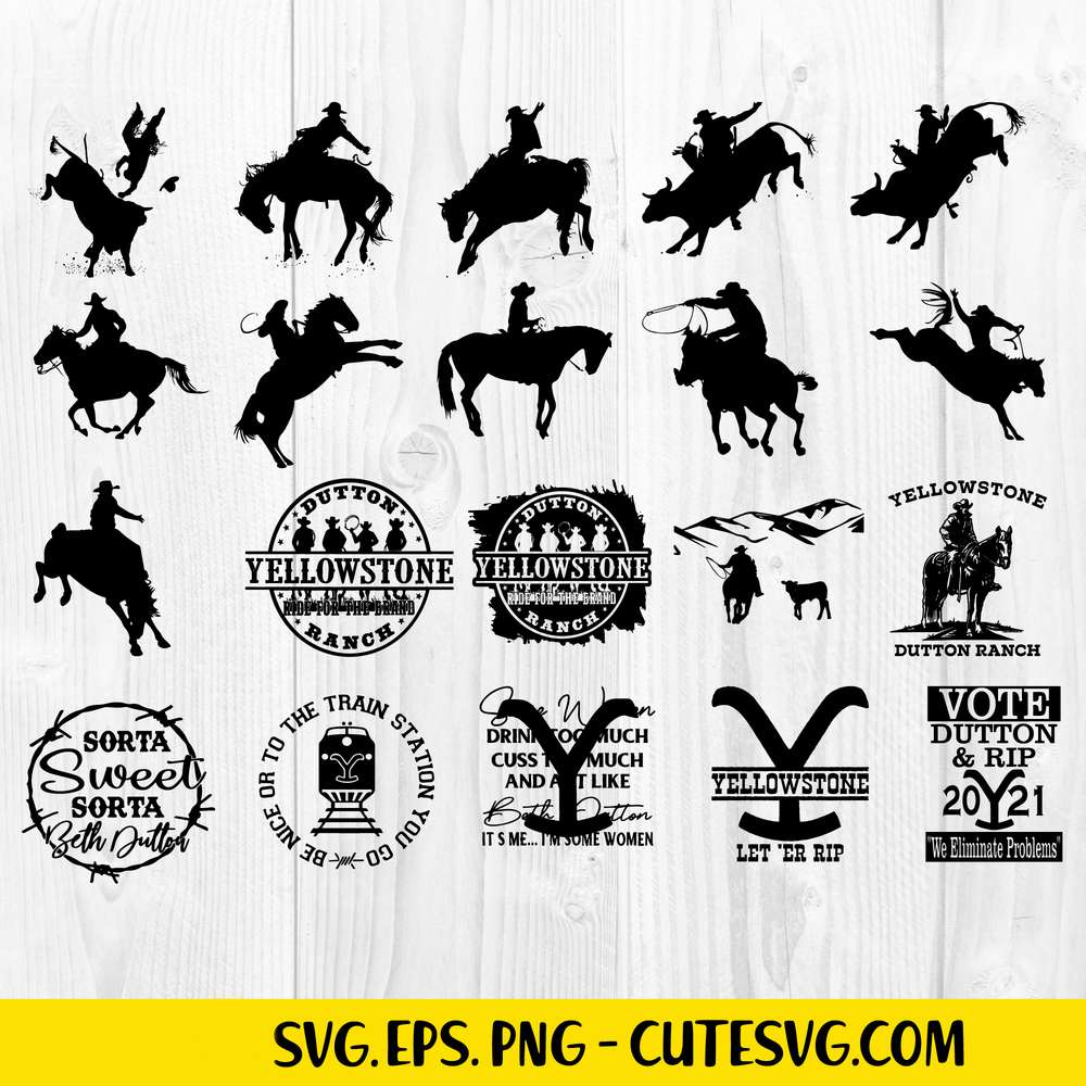 Yellowstone SVG  Rip Wheeler PNG DXF Ready For Cut - Crella