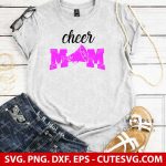 Cheer mom SVG png dxf eps cut files for cricut and silhouette