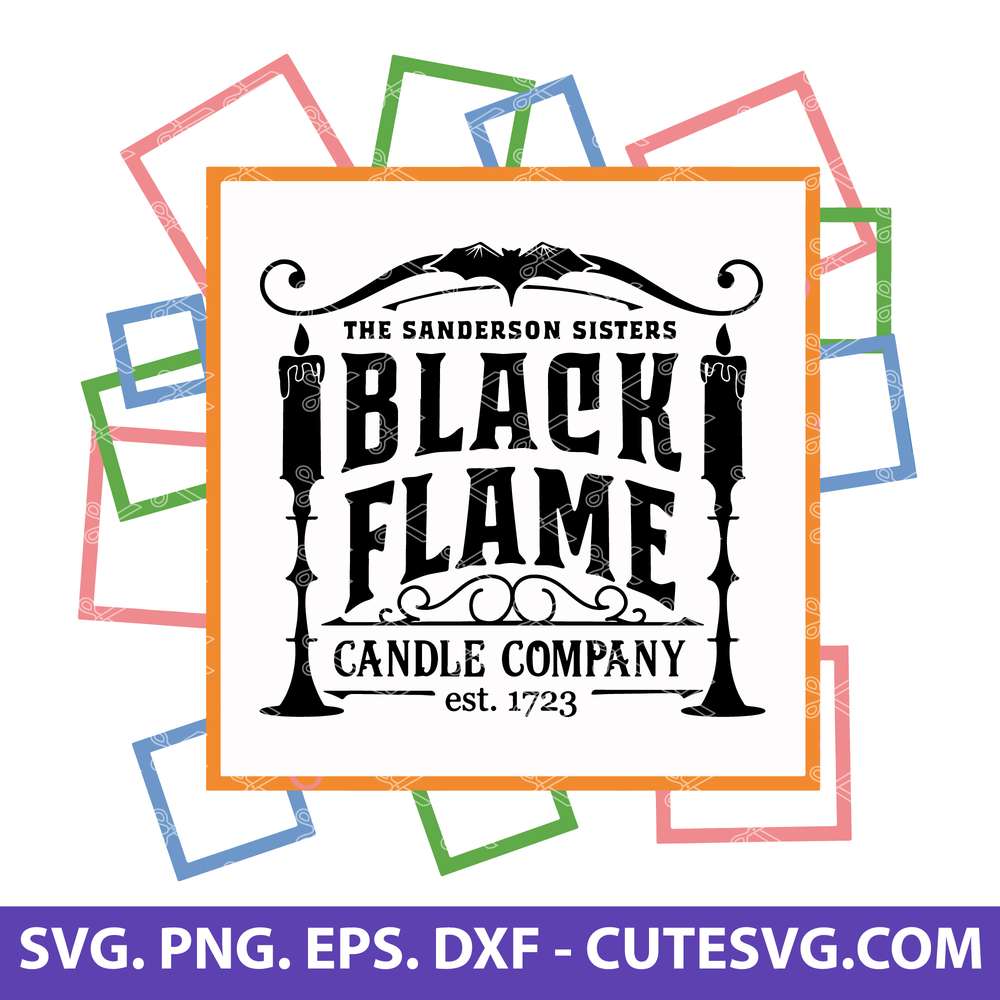 SVG Halloween Vector I Lit the Black Flame Candle SVG Hocus Pocus PNG Digital Download Silhouette Png Cricut Halloween Svg Cameo