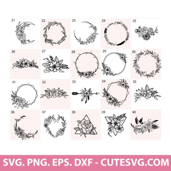 Flower Wreath svg