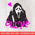 Scream SVG, Halloween SVG, Ghost face SVG, Scream call me svg, Cut Files for Cricut and Silhouette, png, dxf, eps