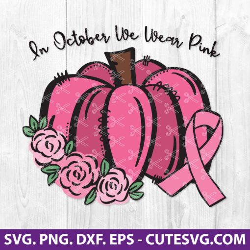 In October We Wear Pink SVG
