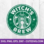 Witches Brew SVG Cut File - Starbucks Halloween SVG - Fall SVG - PNG - DXF - EPS - For Cricut and Silhouette
