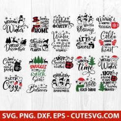 Christmas Svg, Winter SVG Bundle, Christmas Quote svg, Funny Quotes Svg ...