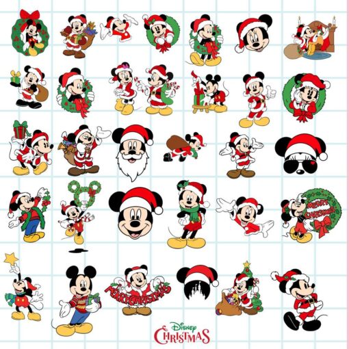 SVG,png,dxf Dxf Png ! Cricut Mickey and Minnie Christmas SVG Bundle