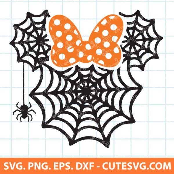 Minnie mouse spider web svg