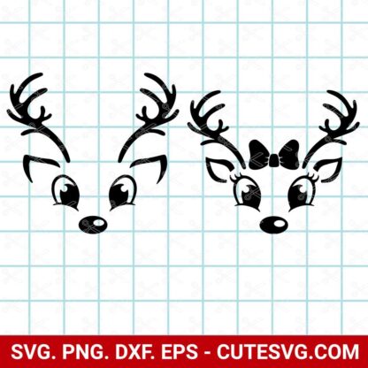 Reindeer Face SVG Bundle