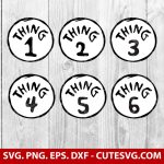 Thing 1 and Thing 2 SVG, Dr. Seuss SVG, The Cat in the Hat SVG, Thing 1 and Thing 2 design, Dr. Seuss characters SVG, Thing 1 and Thing 2 cut file, Cat in the Hat