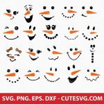 Snowman Svg Bundle, Snowman girl svg, Christmas Svg, Snowman Face Svg, Snowman clipart, cut files for Cricut and Silhouette, dxf, png