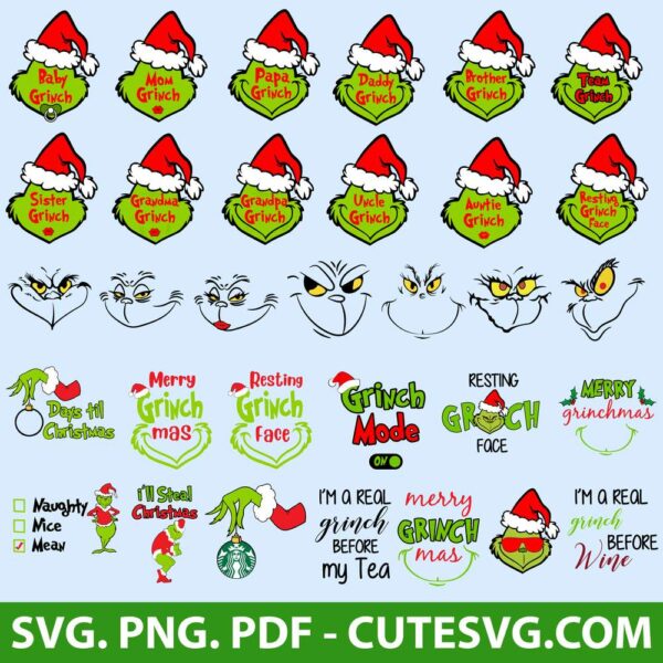 Grinch SVG Bundle