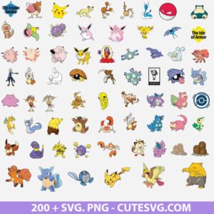 POKEMON BUNDLE SVG CUT FILES, POKEMON BUNDLES SVG FILES