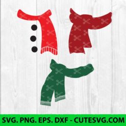 Snowman Scarf SVG File