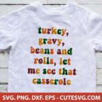 Turkey gravy beans and rolls Let me see that casserole svg, Fall SVG, Thanksgiving SVG, Thanksgiving day SVG, PNG, DXF, EPS, Cut Files