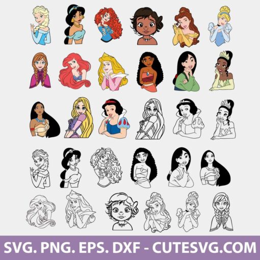 Disney Princess SVG Cut File