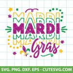 Louisiana Mardi Gras SVG, Mardi Gras SVG, Fat Tuesday svg cut file, Mardi Gras cut file, png, dxf, eps, for Cricut and Silhouette