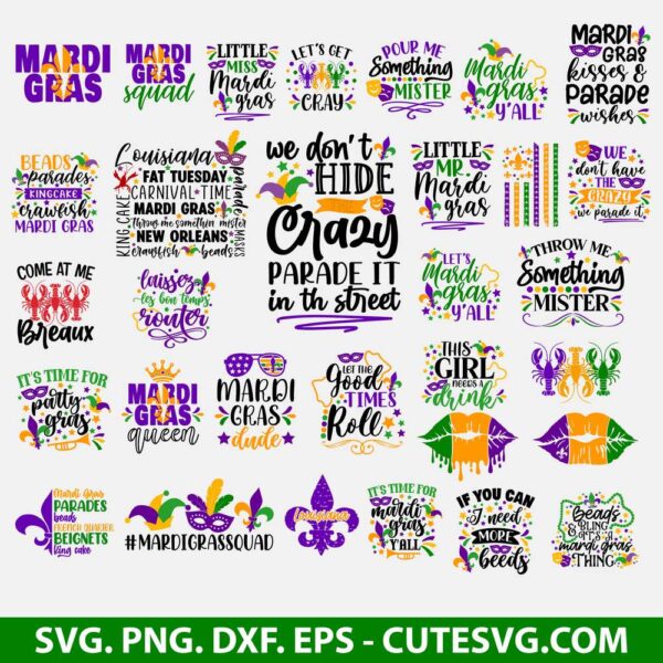 Mardi Gras SVG Bundle