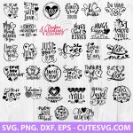 Valentines Day Svg Bundle, Sweet Love Svg, True Love Svg, Valentine's Day Svg, Be My Valentine Svg Love Me Svg, Thinking of You Svg