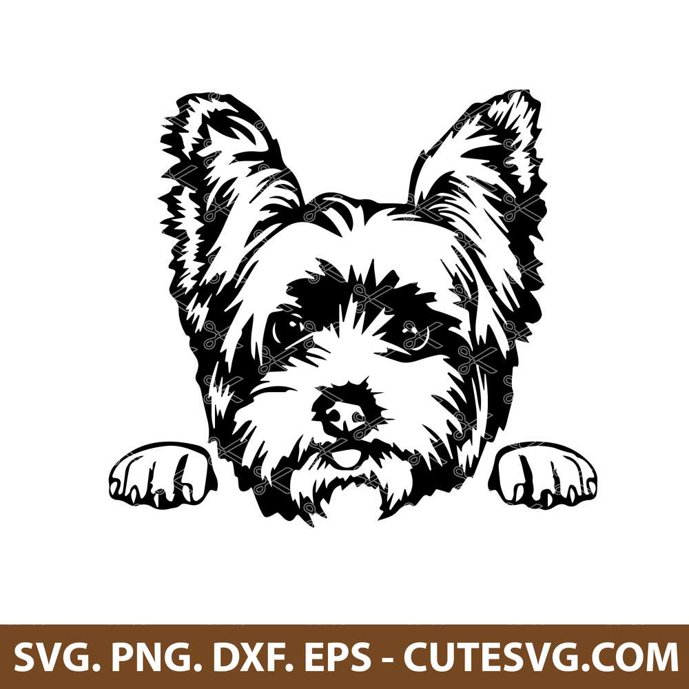 Yorkie SVG Cut File, Dog svg, Yorkshire Terrier svg