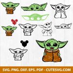 Baby Yoda Bundle SVG, The Child SVG, Mandalorian SVG, Baby Yoda PNG, dxf, eps, pdf, cut files for Cricut & Silhouette