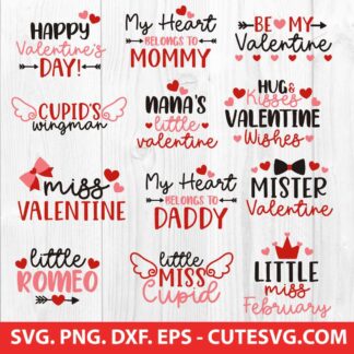 Valentine SVG Bundle Cut Files