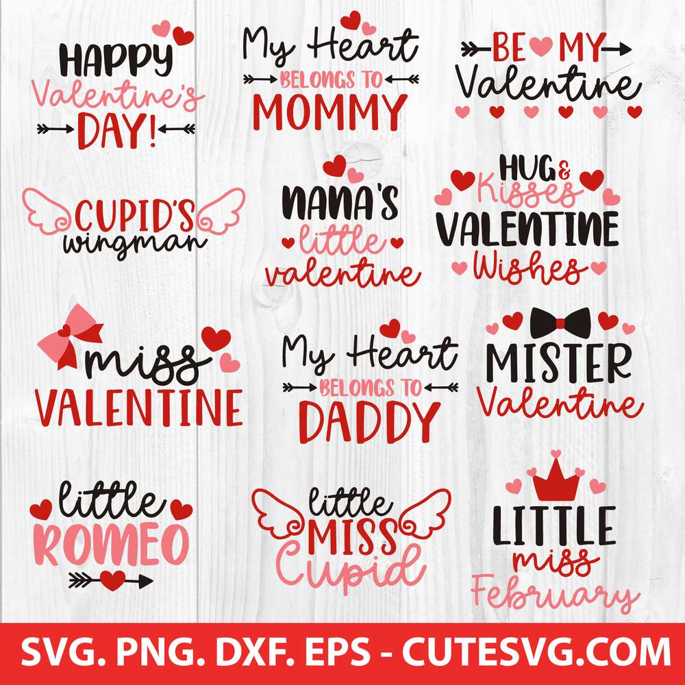 Valentine SVG Bundle | Kids Valentine SVG | Love SVG File