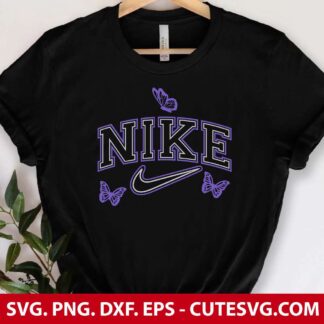 Nike with Butterfly SVG Cut File