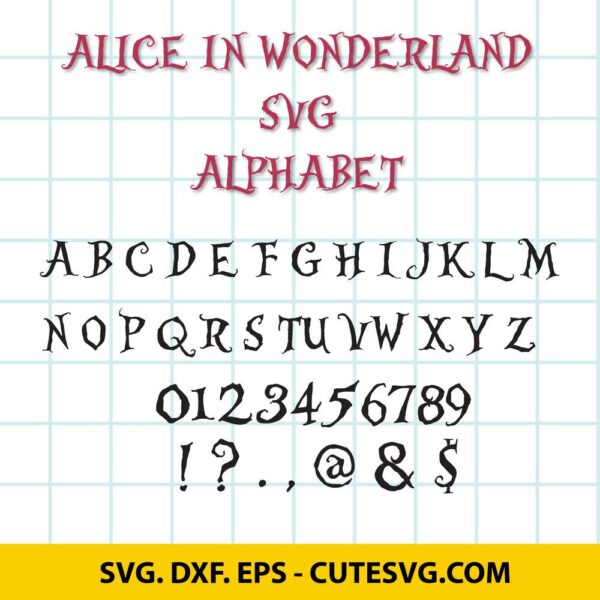 ALICE IN WONDERLAND SVG FONT