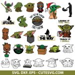 Baby Yoda SVG, Baby Yoda Svg Bundle, This Is The Way Svg, Star Wars The Mandalorian SVG, DXF, EPS, Cut Files for Cricut & Silhouette