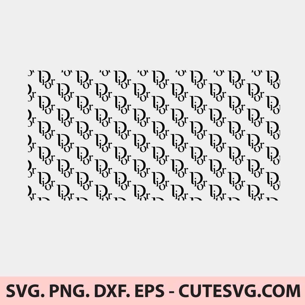 Dior Fashion Pattern SVG Cut File, Seamless Dior Monogram Pattern SVG