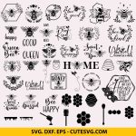 Bee SVG Cut File | Honey Bee SVG Bundle | DXF | EPS | Bee for Silhouette and Cricut Instant Download
