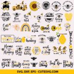 Honey Bee SVG Cut Files | Bee SVG Bundle | Bumble Bee SVG | Bee Hive Svg for Cricut and Silhouette | DXF | EPS