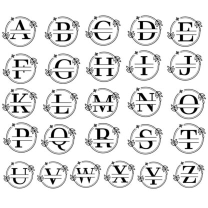 Monogram alphabet svg file