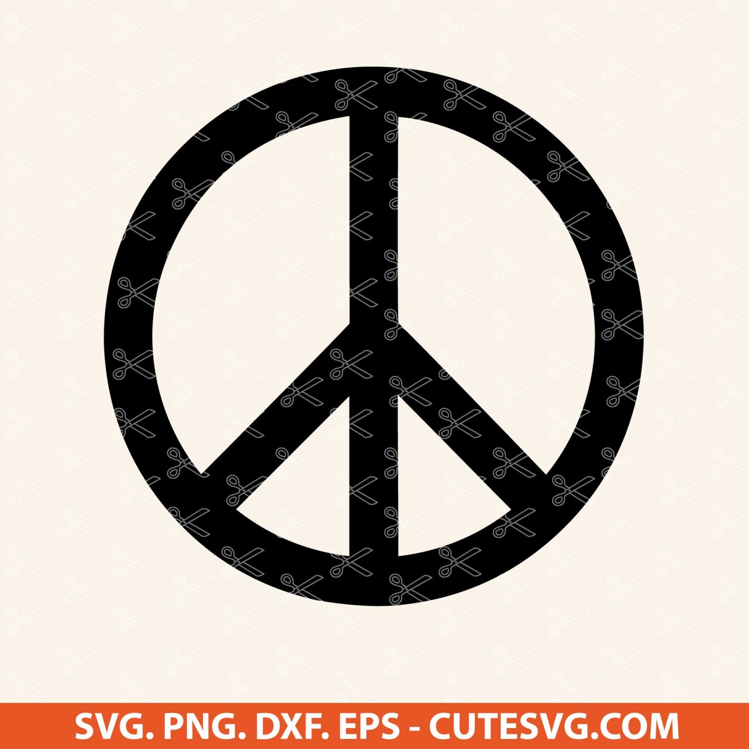 Peace Sign SVG DXF PNG EPS Cut Files for Cricut & Silhouette Digital