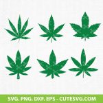 Pot leaf SVG Cut Files | Weed SVG Bundle | Cannabis leaf SVG | PNG | DXF | EPS | Cut Files for Cricut and Silhouette
