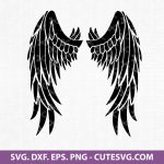 Angel Wings SVG, Angel SVG, Wings SVG, PNG, DXF, EPS, Cut Files for Cricut and Silhouette